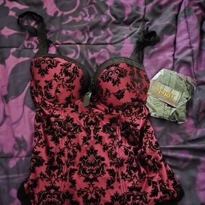 Spirit Red and Black Lace Chemise